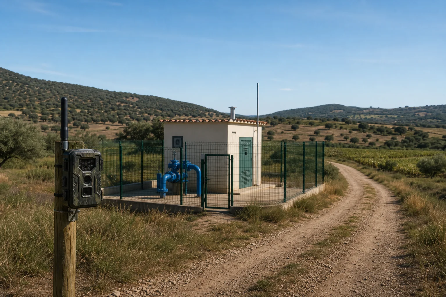 Vigilancia de bombeo o infraestructura rural aislada